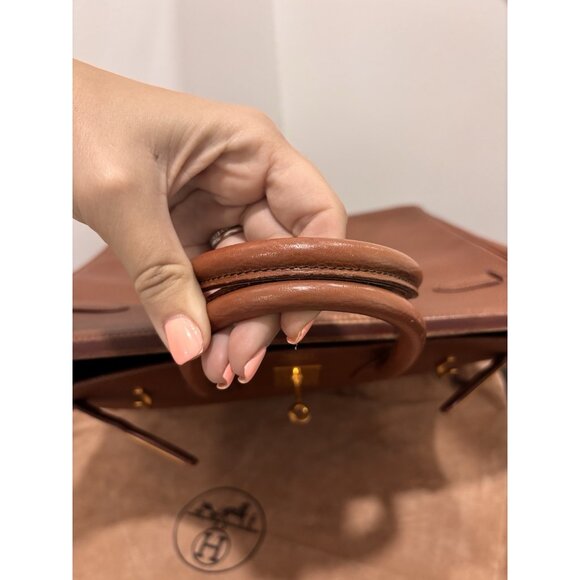 Authentic HERMES Birkin HAC Haut à Courroies 32 brown courchevel leather bag - Picture 5 of 16